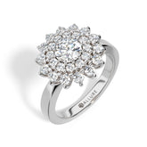 Floral Diamond Engagement Ring by Allure